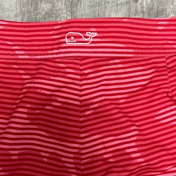Men's Vineyard Vines 33 Swim Shorts Trunks Board Hybrid Red Pink Drawstring EUC - Picture 8 of 9